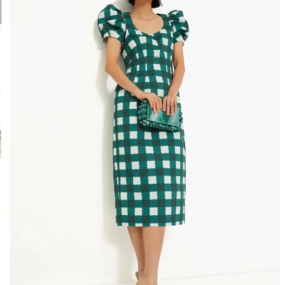 Juniper Warped Gingham Alexandra Dress